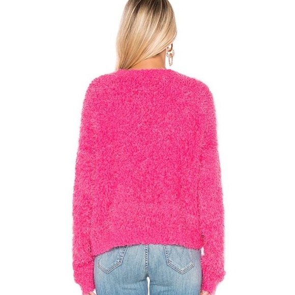 Show Me Your MuMu Varsity Pink Knubby Knit Sweater - Picture 4 of 10